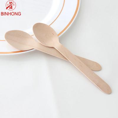 China Birch Wood Biodegradable Disposable Cutlery Fork 160mm for sale