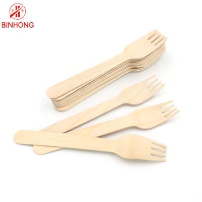 China Biodegradable Birchwood 14cm Disposable Wooden Cutlery for sale