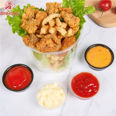 China Mini Round 0.5OZ Disposable Plastic Cup For Dipping Sauce for sale