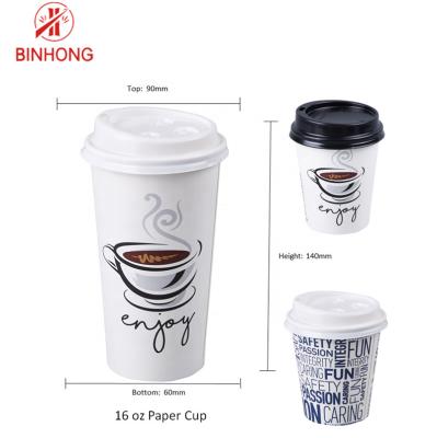 China Custom Logo Printed Color 8 Oz Disposable Paper Cup Containers for sale