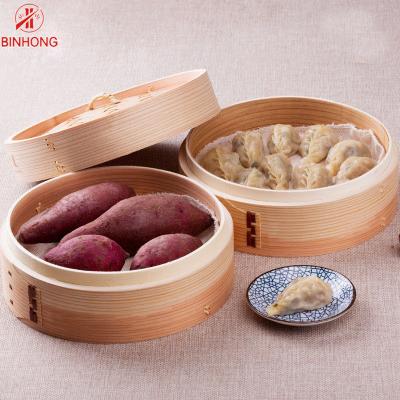 China Natural Moso Bamboo Dim Sum 10inch Kitchen Steamers Cooking for sale