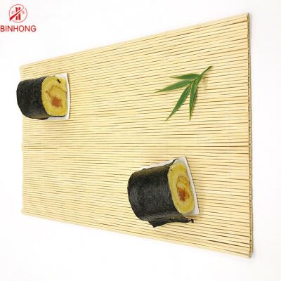 China Household Natural Green Biodegradable Sushi Bamboo Rolling Mat for sale