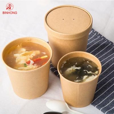 China Eco Friendly 16oz Disposable Paper Containers With Lid for sale