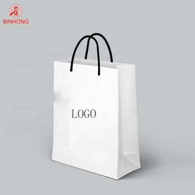 China Oil Proof Coated Paper 80gms Twisted Handle Bags for sale