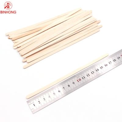 China Flat Head Natural Color 1.3mm Bamboo Coffee Stirrer for sale