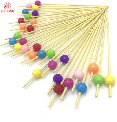 China Decorative Colorful Heart Head 9cm Fruit Skewer Sticks for sale