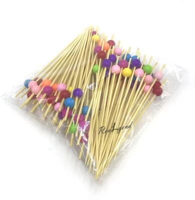 China Pinchos de encargo del palillo de Logo Art Natural Craft Fruit Bamboo en venta