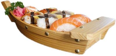 中国 レストランのための倍層24.5*11.5cmの寿司のボートの皿 販売のため