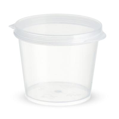 Китай круглая прозрачная мини-чашка соуса PP 50 мл пластиковая чашка соуса с крышкой продается