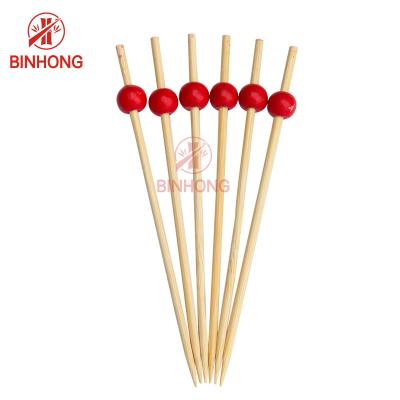 China Eco Friendly Polished 12cm Bamboo Skewer Sticks for sale