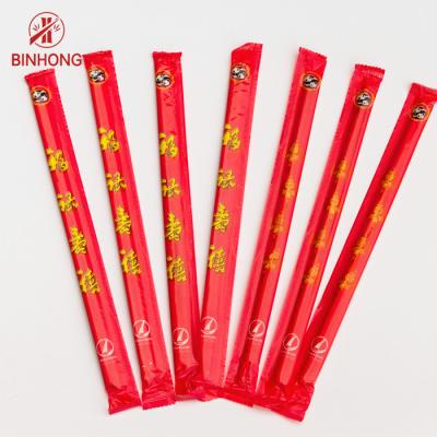 China Natural Bamboo Round 5.0mm*20cm Custom Logo Chopsticks for sale