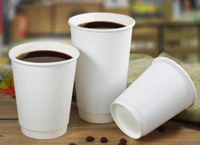China ISO9001 Double Layer Kraft Paper Coffee Drink Cup 16oz For Cafe for sale