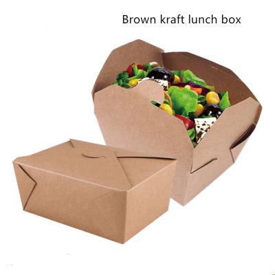 China Custom Printed Lunch Box Brown Kraft Burger Box Packaging for sale