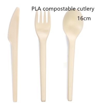 China Disposable Wooden Spoon Fork Knife Biodegradable Wood Tableware Cutlery Set for sale