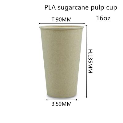 Chine Tasses en bambou biodégradables ISO9001 de boissons de papier de PLA de fibre à vendre