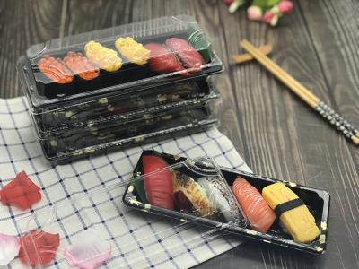 China Sushi plástico Tray Food Grade Disposable de la tapa transparente en venta