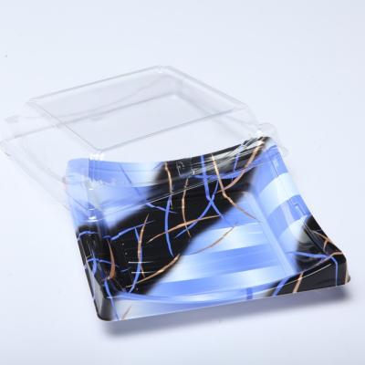 中国 使い捨て可能な透明皿ふたPSの寿司の表示ボップを踊る 販売のため