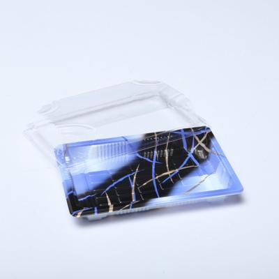 China Recyclable Disposable Plastic Sushi Tray OEM With Anti Fog Lid for sale