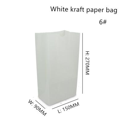China Recyclable 60gsm 70gsm White Kraft Paper Carry Bags For Food Packaging for sale