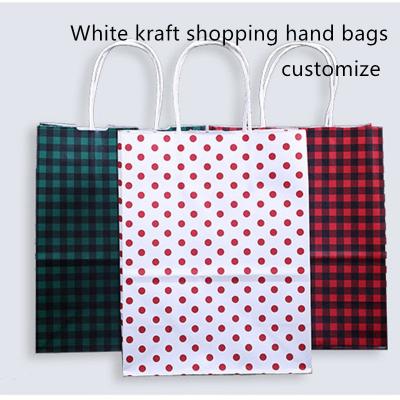 China Recyclable 128gsm White Kraft Paper Shopping Bag With Drawstring Handle for sale