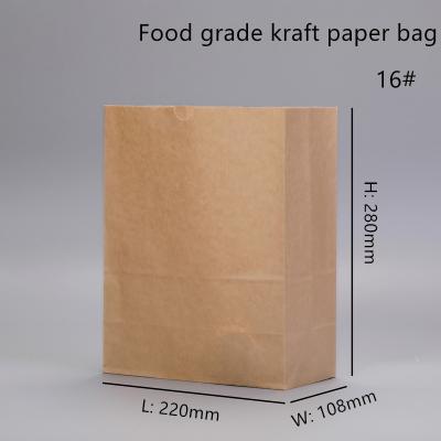 China Wegwerf-Bäckerei-Taschen Browns Kraftpapier mit quadratischer Unterseite zu verkaufen