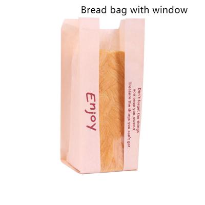 China Toast-Brotverpackungs-Tasche ISO9001 des gestrichenen Papiers 55g mit Fenster zu verkaufen