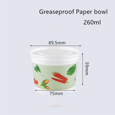 China Flexo Printing Greaseproof Disposable Paper Bowl For Soup for sale