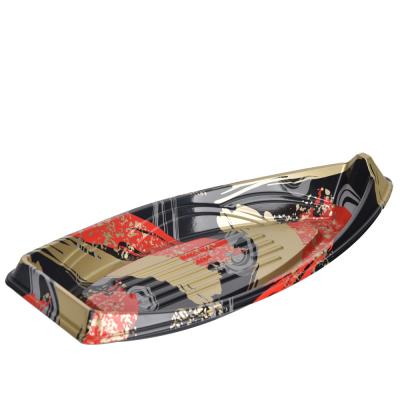 China Sushi plástico Tray Stackable Eco Friendly do picosegundo da forma do barco à venda