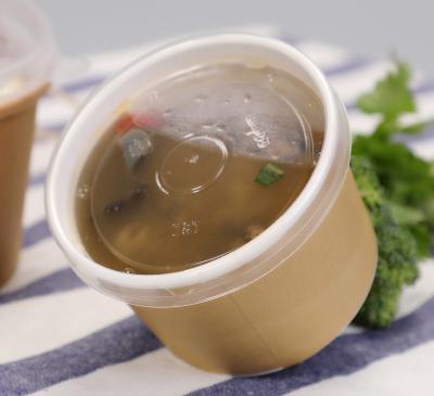 China Custom Printed Noodle Soup Kraft Paper Cup With Lids through temperature range from -20℃ to 120℃; for sale
