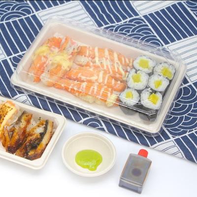 China Cake Sushi Packing Box Eco Friendly Biodegradable Compostable for sale