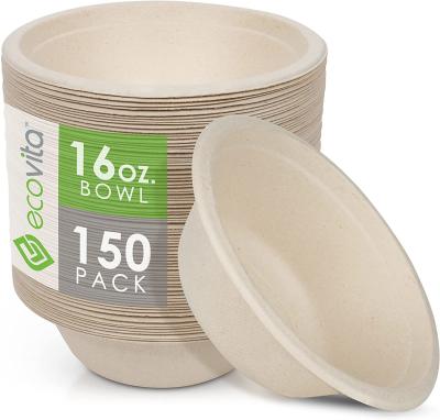 China Microwave Round Biodegradable Take Away Box Disposable Gluten Free Eco Friendly for sale