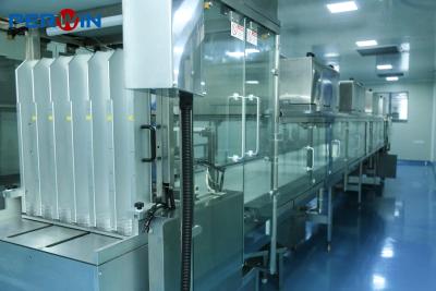 China Compressed air 0.4-0.8Mpa Petri Dish Filling Machine for 150mm Plates with SS304 Frame for sale