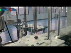 Animal vaccine filling stoppering and Alu capping machine