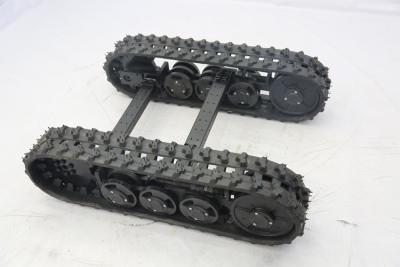 China Black Rubber Track Chassis , Small Harvester Tracked Undercarriage Systems for sale