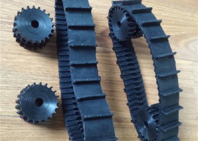 China Black Robot Rubber Tracks lawn mover rubber tracks 40mm *9.3mm*66 with nature strong fiber for small prototype Machinery for sale