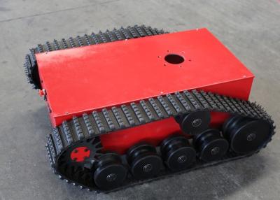 China Lawn Mover Robot Tank Rubber Track Chassis Undercarriage Width 785mm Length 1070mm for sale