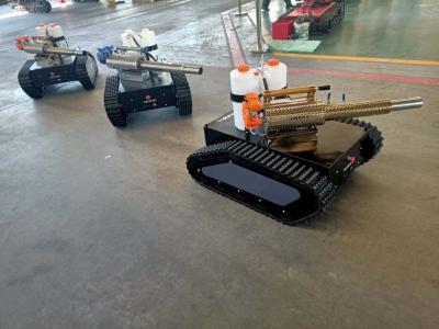 China Remote Control Crawler Track Undercarriage With Foggy Machine for sale