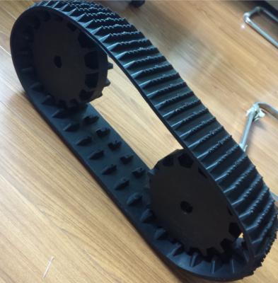 China 45mm Pitch Snowmobile Parts Tracks 41 Link Robot Rubber Tracks for sale