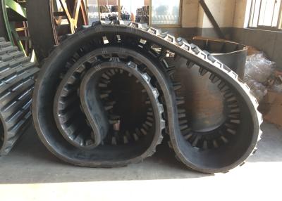 China 150mm Pitch Large Dumper Rubber Tracks Continuous 800mm Wide for sale