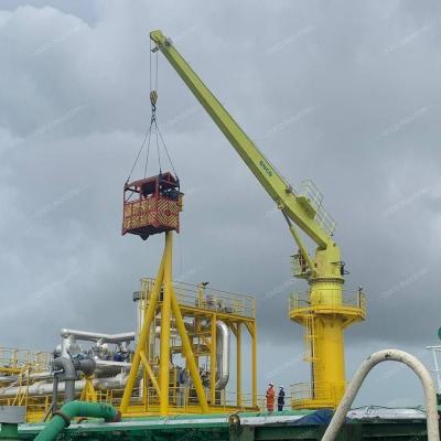 China 1.5T 10M  Offshore Pedestal Mounted Cranes API 2C Stiff Boom Crane for sale