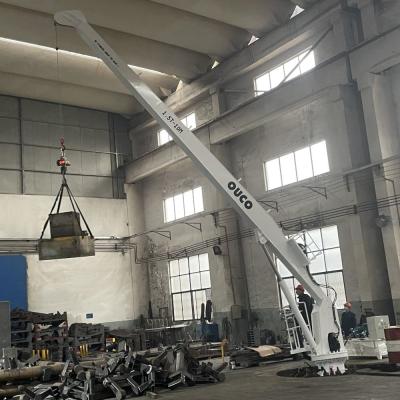 China 1.5T10M White Palfinger Stiff Boom Crane Passed Load Test for sale