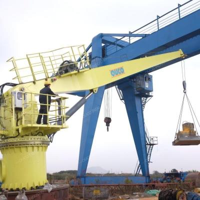 China Heavy Duty Carbon Steel / Stainless Steel Marine Deck Crane With 15M Working Radius for sale