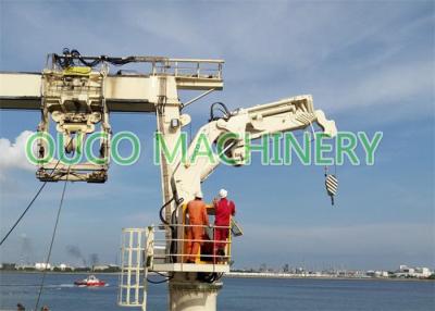 China Telescopic Knuckle Boom Crane , 22m Hydraulic Marine Crane High Efficiency for sale