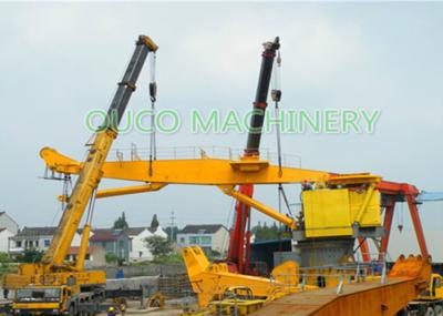 中国 100T 10Mの頑丈な桟橋クレーンの指の関節ブームの小さい足跡の低い電力の消費 販売のため