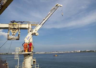 China High Reliability Folding Boom Crane , 2.5T 22M Offshore Shipboard Crane for sale