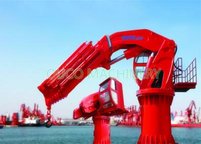 China Envíe durabilidad plegable costera del diseño compacto del auge de la grúa de horca del pedestal de la grúa 5T los 20M la alta en venta