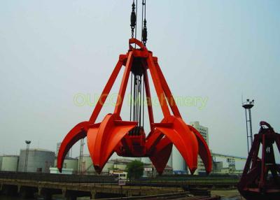 China Six Ropes Mechanical Grapple Bucket Orange Peel High Grabbing Efficiency for sale