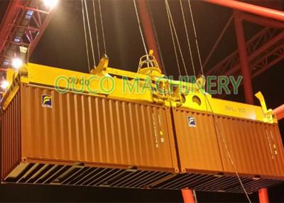 China Custom Color Container Lifting Spreader Bar With Robust Reliable Telescopic System for sale