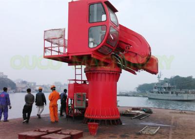 China Red 5T Marine Deck Crane , Marine Folding Boom Crane Small Footprint for sale