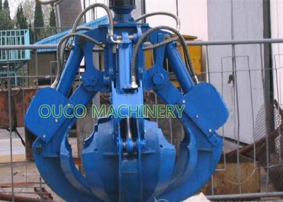 China Ship Orange Peel Grab Bucket Blue Color High Accuracy Low Power Consumption for sale